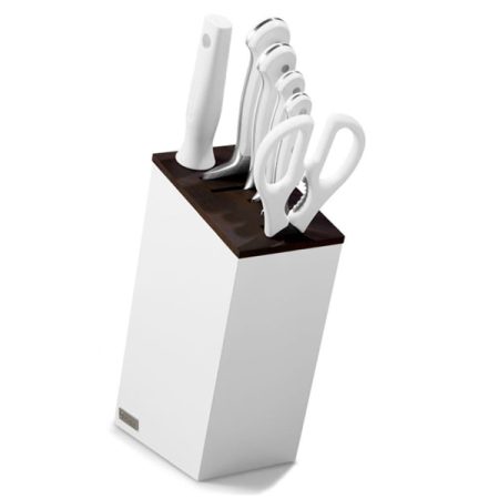 Wüsthof Classic White 7 Pcs. Slim Knife Block Set (Santoku)