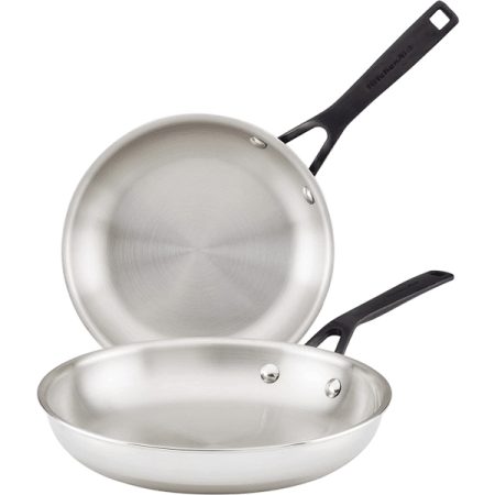 Kitchenaid® Stainless Steel 5-ply Clad, 2pk Fry Pan