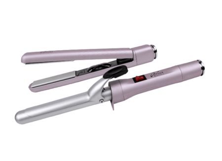 Aria Beauty Pop 'N' Lock Interchangable Straightener/Curling Iron Set