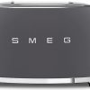 SMEG 50's Retro Style 2 Slice Toaster - Slate Grey