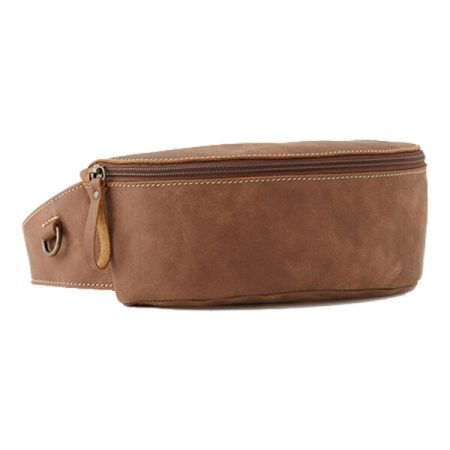 Roots Large Vintage Tribe Leather Belt Bag - Natural