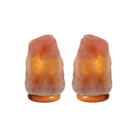 T-Zone Health Mountain Gold Set of 2 Large Himalayan Salt Lamp - Set of 2