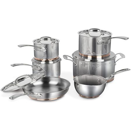 Cuisinart 11 Piece Copper Band Cookware Set