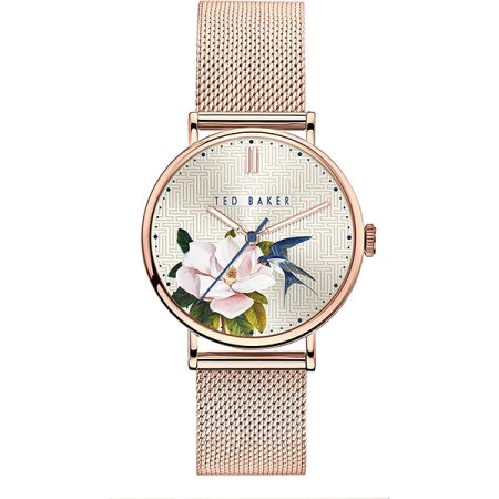 Ted Baker Phylipa Bloom Rose Gold Tone Stainless Steel Bracelet Watch - Ladies'
