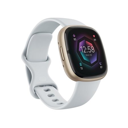 Fitbit Sense 2 Smartwatch - Pale Gold with Blue Mist Band
