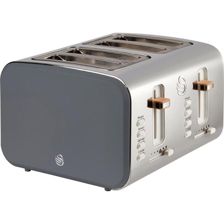 Swan 4 Slice Nordic Style Toaster - Grey