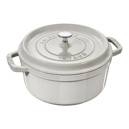 Staub La Cocotte 3.8 L Cast Iron Round Cocotte - White Truffle