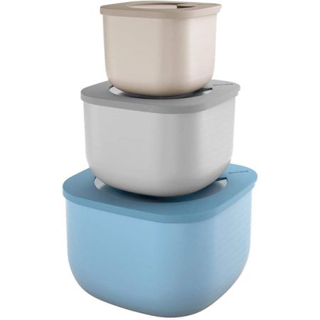 Guzzini Set of 3 Kitchen Active Deep Airtight Fridge/Freezer/Microwave Containers