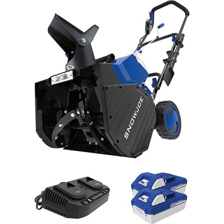 Snow Joe 18-inch 48V Cordless Electric Snow Blower Kit with 2 x 4.0 Ah Batteries and Charger