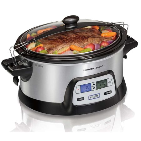 Hamilton Beach Programmable FlexCook 6 Quart Slow Cooker - Stainless Steel