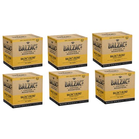 Balzac's Coffee Roasters Blend 18-Pack Keurig Compostable Pods - Set of 6