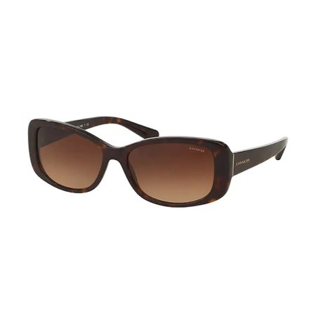 Coach HC8168 Rectangle Sunglasses - Brown Gradient