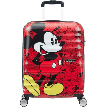 American Tourister Disney Wavebreaker Spinner International Carry-On - Mickey Comics Red