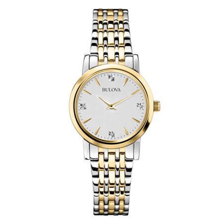 Bulova Women's Classic Diamond Watch - White Dial