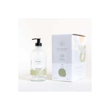 The Bare Home Blood Orange, Bergamot + Sandalwood Hand Soap 3 Litre Refill Kit With Glass Bottle