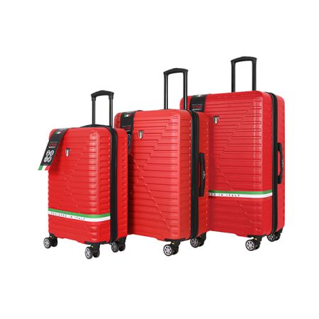 Tucci Disegno Carina 3 Piece Luggage Set - Red