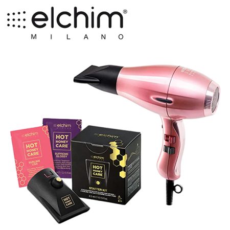 Elchim Venetian Rose Gold Dryer + Free Hot Honey Care Adapter and Pods