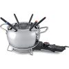 Swissmar Mont Brule 9 Piece Electric Fondue Set - Stainless Steel