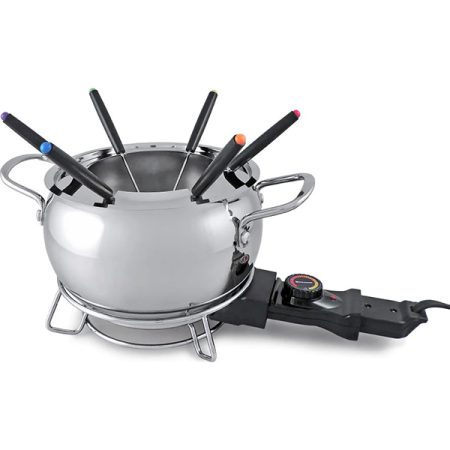 Swissmar Mont Brule 9 Piece Electric Fondue Set - Stainless Steel