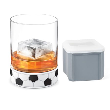 Final Touch Set of 6 Kick-Off Soccer/Football Tumblers with Ice Mould