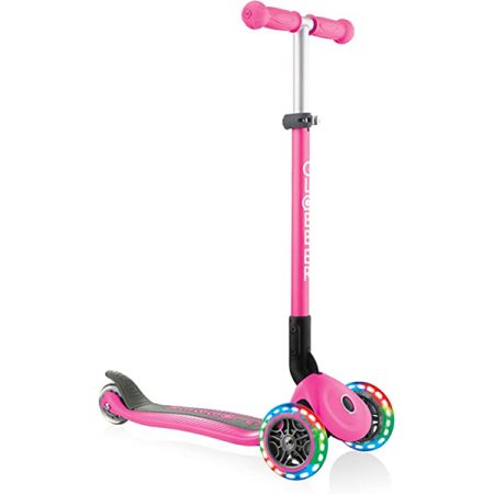 Globber Scooter Primo Foldable With Lights - Pink