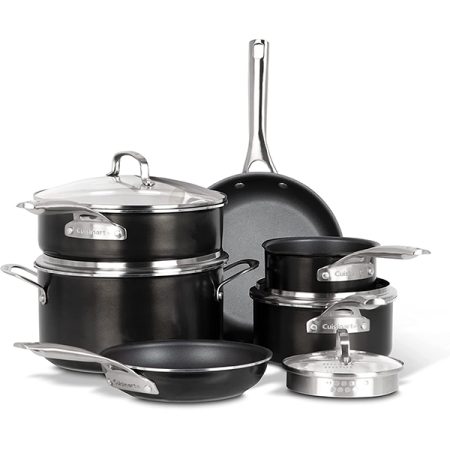 Cuisinart 12 Piece GreenGourmetPro Aluminum Cookware Set