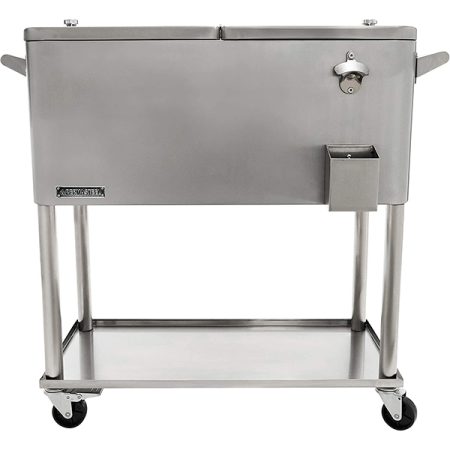Permasteel 80 Qt. Stainless Steel Patio Cooler