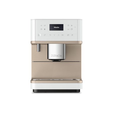 Miele CM6360 MilkPerfection (Lotus white with CleanSteelMetallic finish) countertop super-automatic coffee machine
