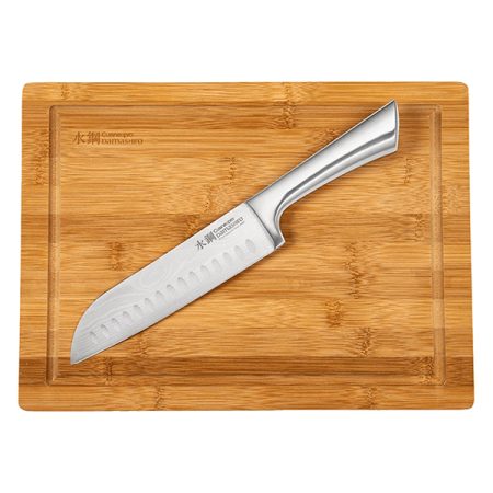 DAMASHIRO 6-1/2" SANTOKU & BOARD