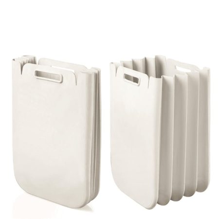 Guzzini ECO Packly Multipurpose Collapsible Innovative Container From Post Consumer Recycled Plastics Pair Of 2 - White