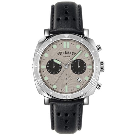 Ted Baker Caine Urban Black Leather Strap Watch - Men’s