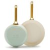 GreenPan Padova Reserve - Hard Anodized Healthy Ceramic Nonstick 10" and 12" Frying Pan Skillet Set - Julep Green