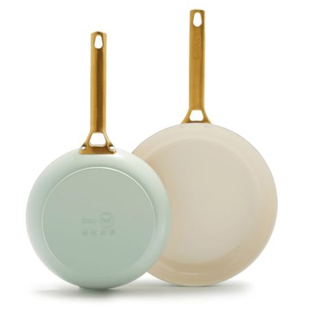GreenPan Padova Reserve - Hard Anodized Healthy Ceramic Nonstick 10" and 12" Frying Pan Skillet Set - Julep Green