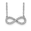 Karing 14kt White Gold Lab Grown Diamond Infinity Necklace