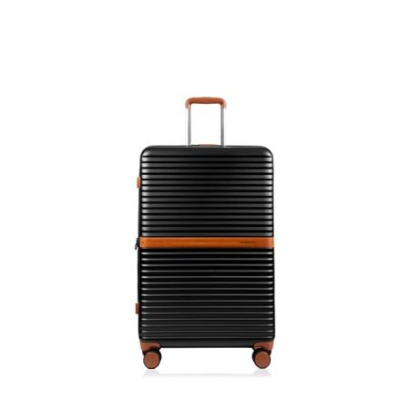 CHAMPS Vintage II Collection Medium Check in Hard side Expandable Luggage, Black