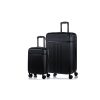 CHAMPS Vintage Black Collection 2 Pc hard side Expandable Luggage Set, Black
