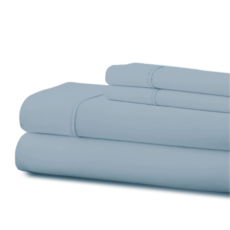 Cuddle Down Portuguese Deluxe 100% Percale Cotton 200TC 4-Piece Sheet Set - MINERAL - QUEEN