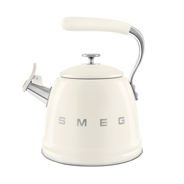 Smeg Stove Top Whistling Kettle cream