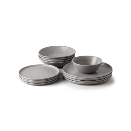 Fable - Base Dinnerware Set  16-Piece Set Dove Grey