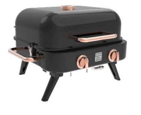 Kenmore - 2 Burner Retro Tabletop Gas Grill - Black/Copper