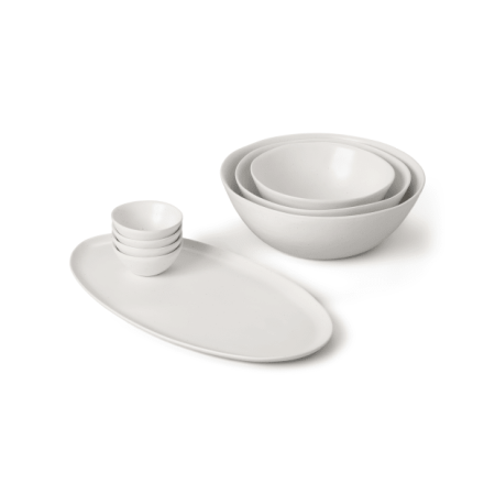 Fable - Serving Ceramics Set 8-Piece Set Speckled White