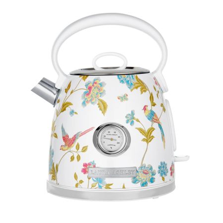 Laura Ashley Dome Kettle - 7 Cup/1.7 Litre Capacity - 
360* Degree Cordless - 1500 Watts - ELVEDEN WHITE