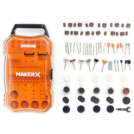 Worx-201 Pc MakerX Rotary Tool Accessory Kit