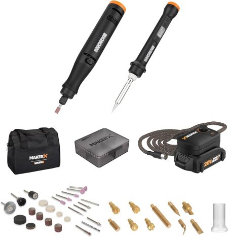 Worx-MakerX 20V Rotary Tool and Wood & Metal Crafter Kit