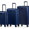 Champs Iconic II Collection 3-Piece Hardside Luggage Set in Navy
