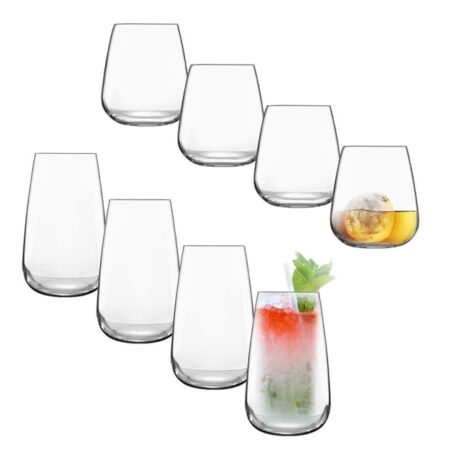 Luigi Bormioli Talismano 8Pc Barware Gift Set - 4 DOF & 4 Beverage Glasses