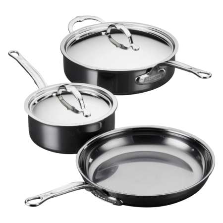 Hestan - NanoBond Collection - Stainless Steel 5-Piece Titanium Essential Cookware Set, Induction Cooktop Compatible
