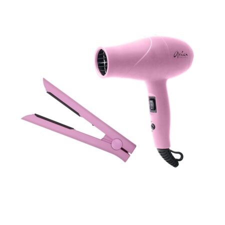 Aria Mini Blow dryer & Straightener Travel Set - Pink