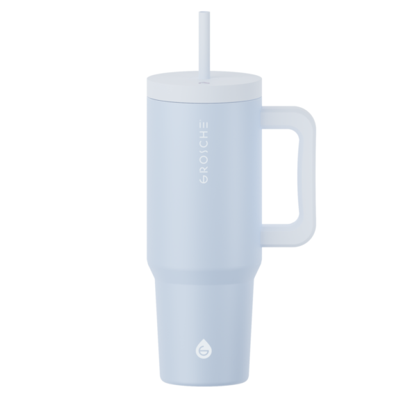 GROSCHE ASPEN Insulated 40oz Straw Tumbler-Slate Blue - Set of 4
