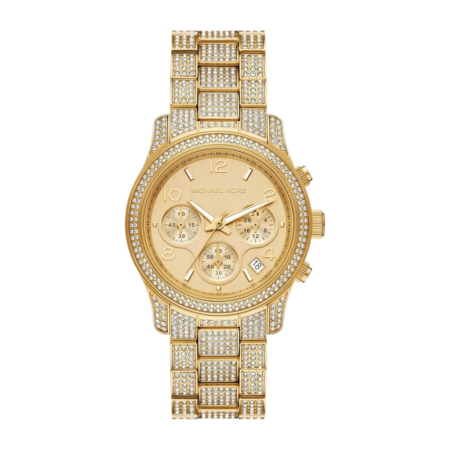 Michael Kors Runway Pavé Gold-Tone Watch